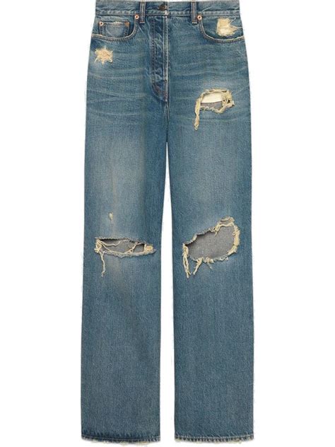 gucci brand jeans|gucci distressed jeans.